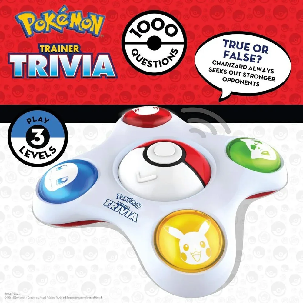Pokemon Trainer Trivia Game Handheld Electronic Toy Tested Works 1000 Questions